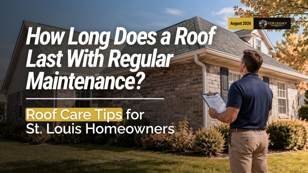 How long does a roof last for St. Louis homeowners with regular roof maintenance and a roofing inspection
