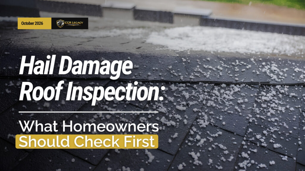 Hail damage roof inspection for St. Louis homeowners after a storm