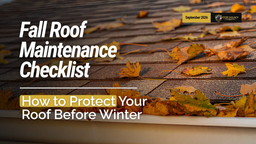 fall roof maintenance checklist before winter