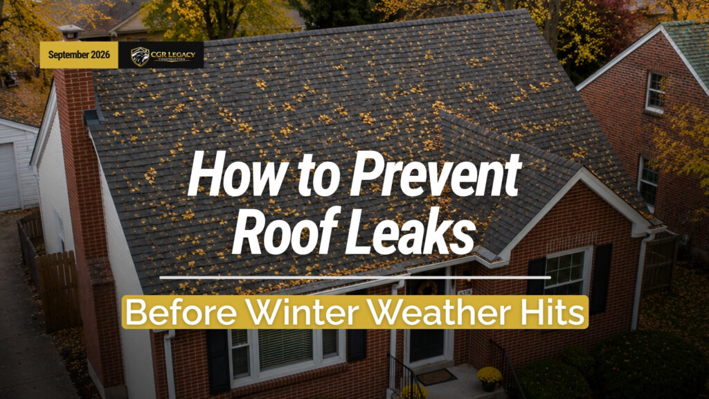 how to prevent roof leaks before winter