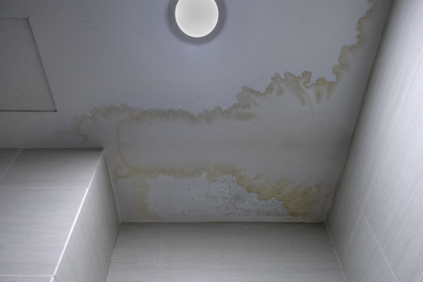 water stain roof edge